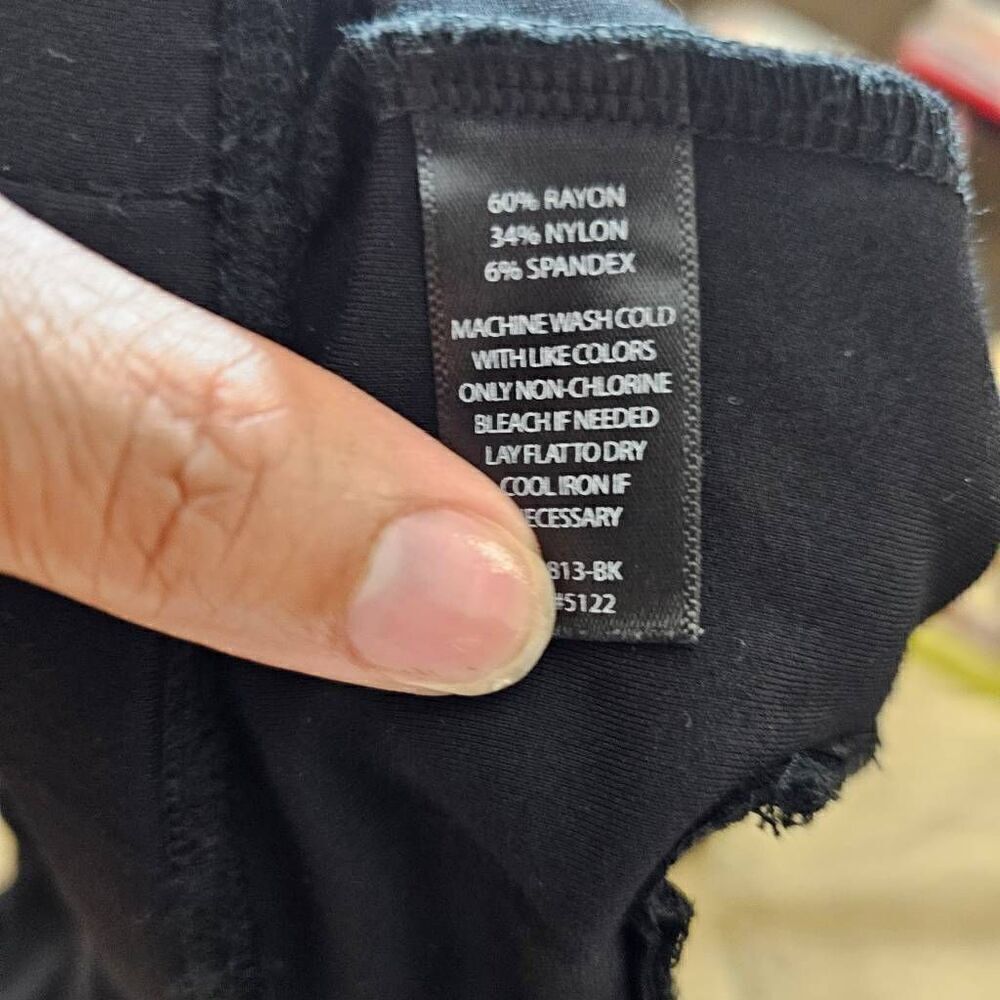 Betabrand Black Ponte Skirt Pants Medium Petite - Picture 7 of 7